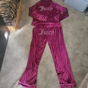 Juicy Couture Women's Fuchsia PInk Pjs Pajamas Bran New W Tag